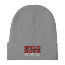 Load image into Gallery viewer, Wild Boys Red White Logo Embroidered Beanie
