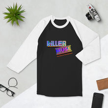Load image into Gallery viewer, KillerMuse Retro Logo 3/4 sleeve raglan shirt
