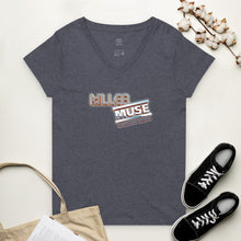 Load image into Gallery viewer, KillerMuse Steel Women’s recycled v-neck t-shirt
