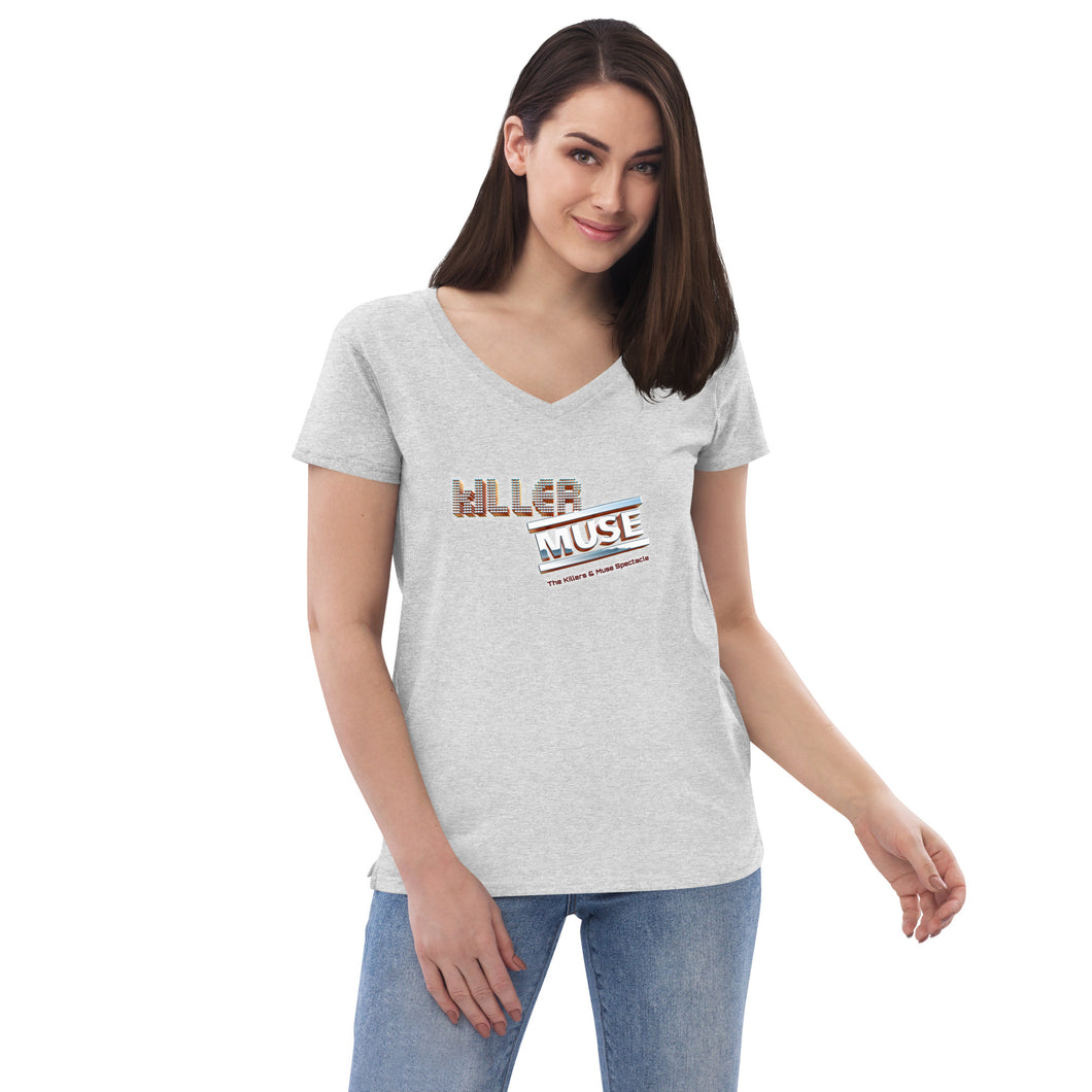 KillerMuse Steel Logo Women’s recycled v-neck t-shirt