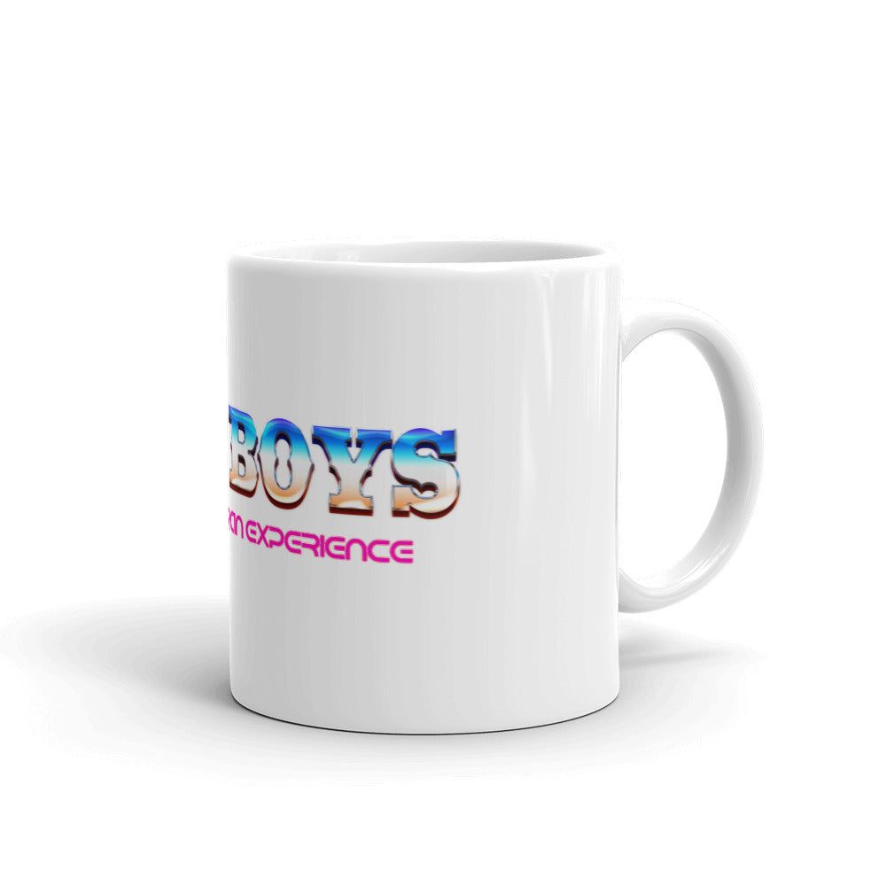 Wild Boys 80's Logo White glossy mug