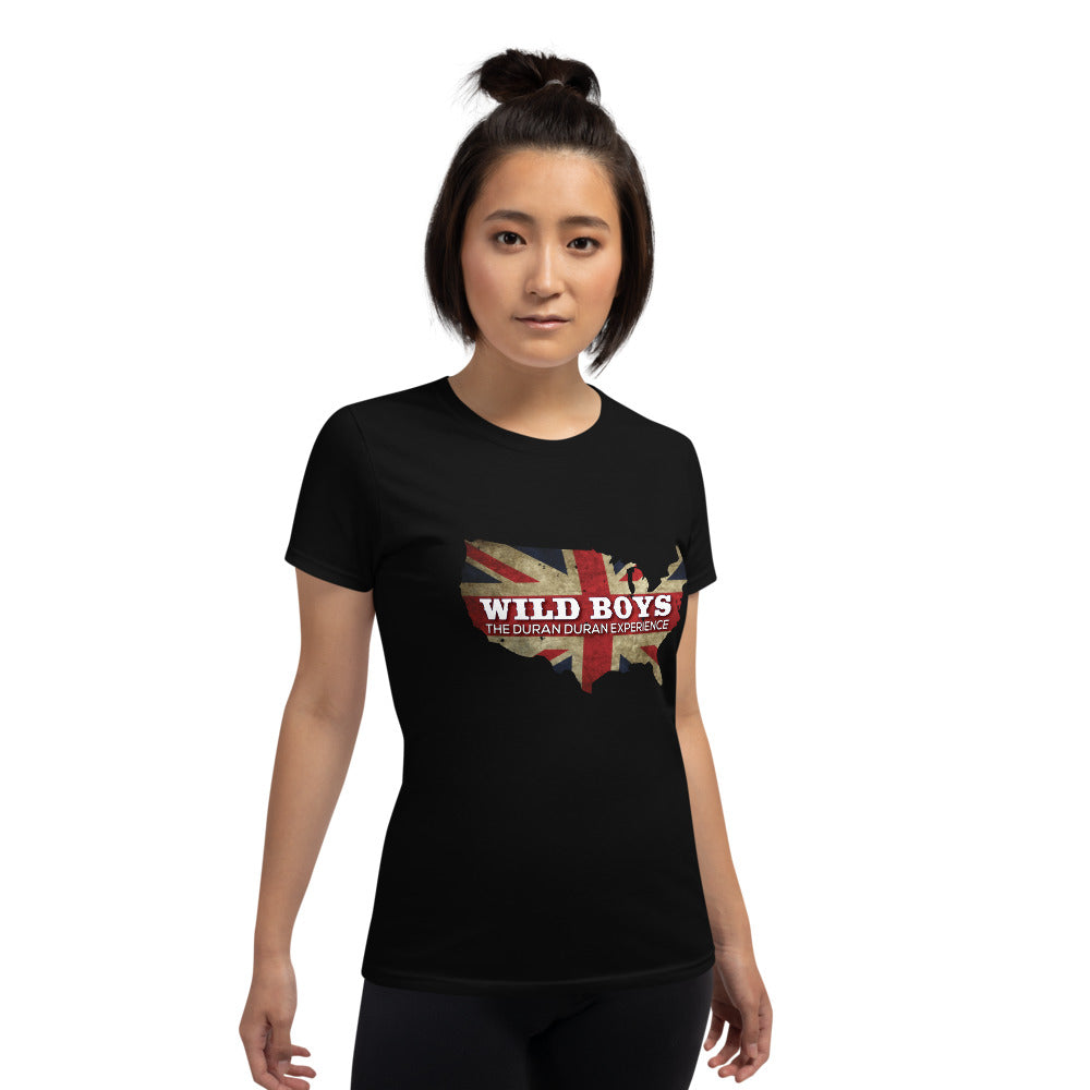 Wild Boys Union Jack Women's Short Sleeve T-shirt (Choice of Black or White)